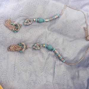 Blue Howlite Open 28 Inch Necklace